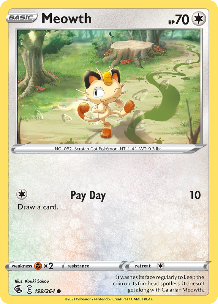 Meowth Fusion Strike Pokemon Card