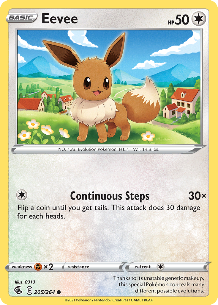 Eevee Fusion Strike Pokemon Card