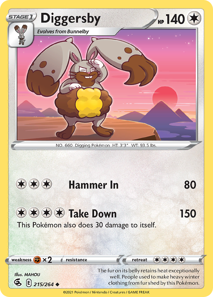 Diggersby Fusion Strike Pokemon Card
