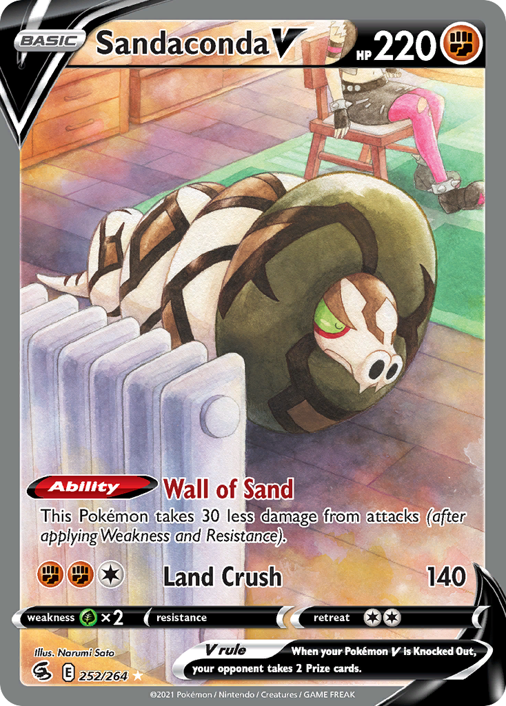 Sandaconda V Fusion Strike Pokemon Card