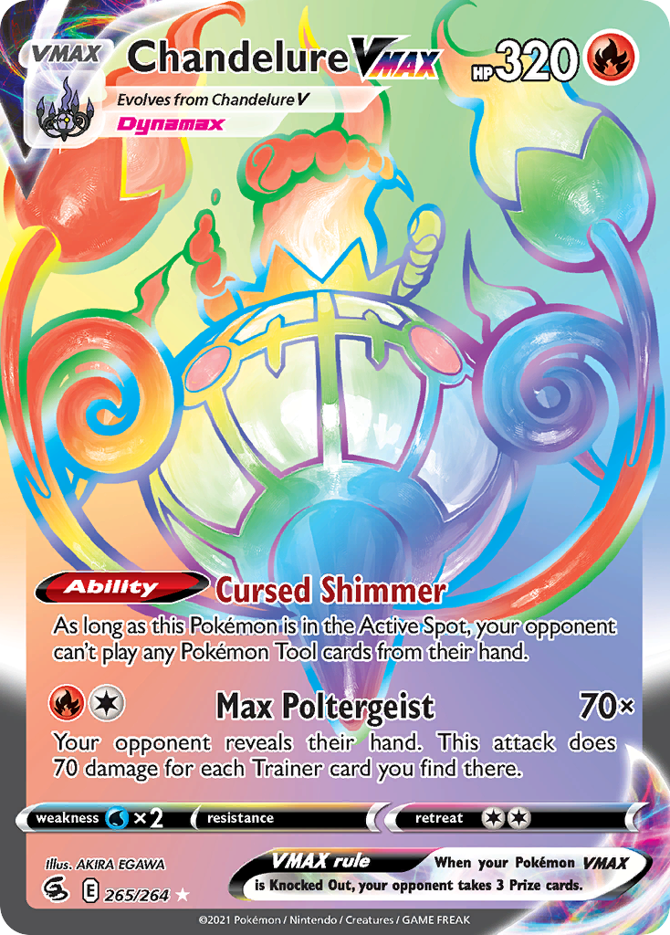 Chandelure VMAX Fusion Strike Pokemon Card
