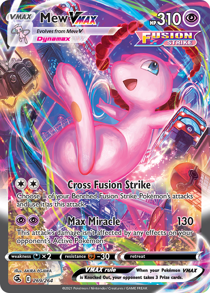 Mew VMAX 2021 Sword & Shield: Fusion Strike Holo #268/264 Price Guide -  Sports Card Investor