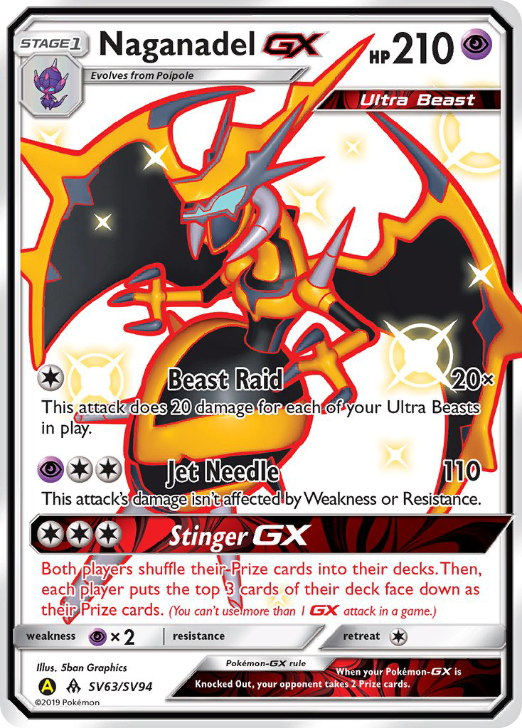 Hidden Fates SV62 Full Art Nihilego GX PSA 9