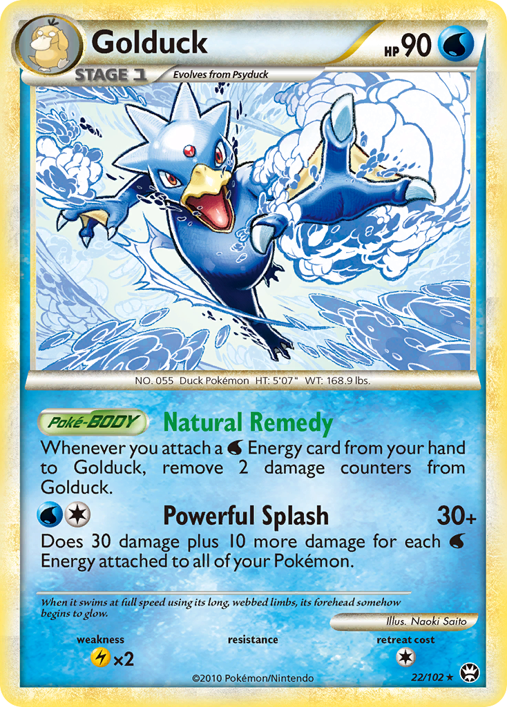 Golduck HS-Triumphant Pokemon Card.