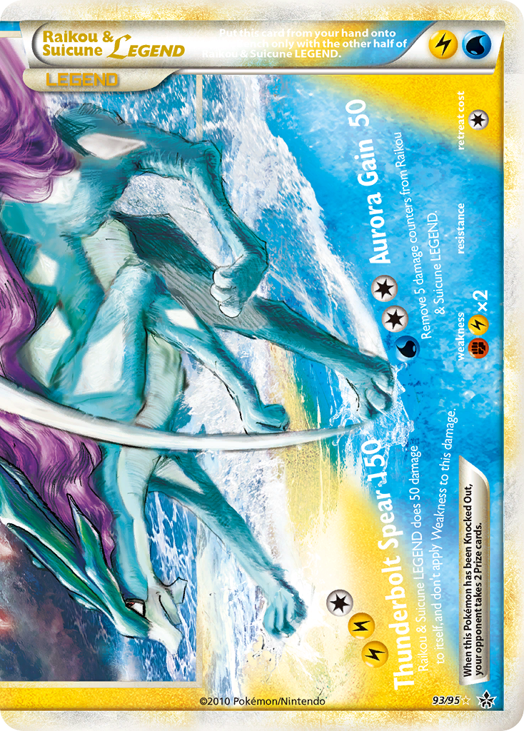 Verified Raikou & Suicune LEGEND - HS—Unleashed by Pokemon Cards