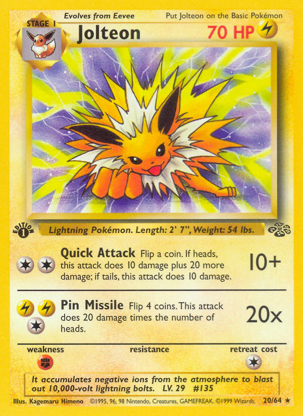 Jolteon Jungle Pokemon Card
