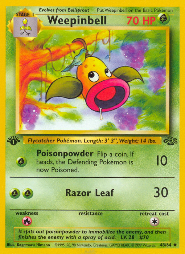 Weepinbell Jungle Pokemon Card