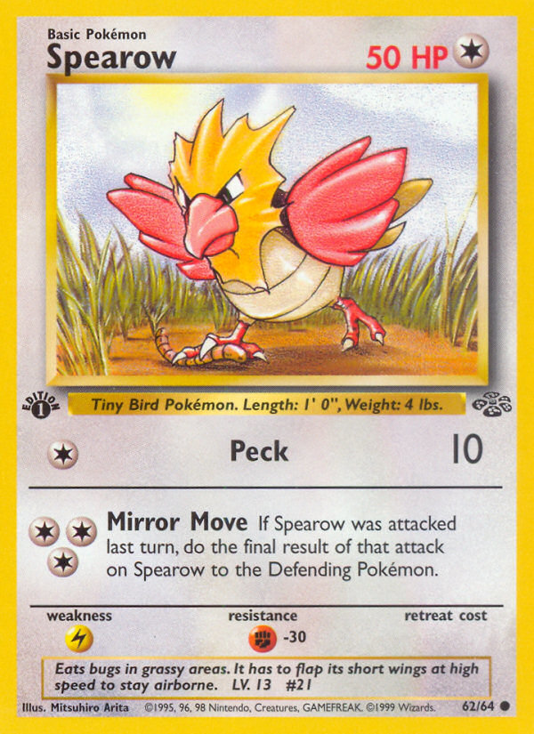 Spearow Jungle Pokemon Card