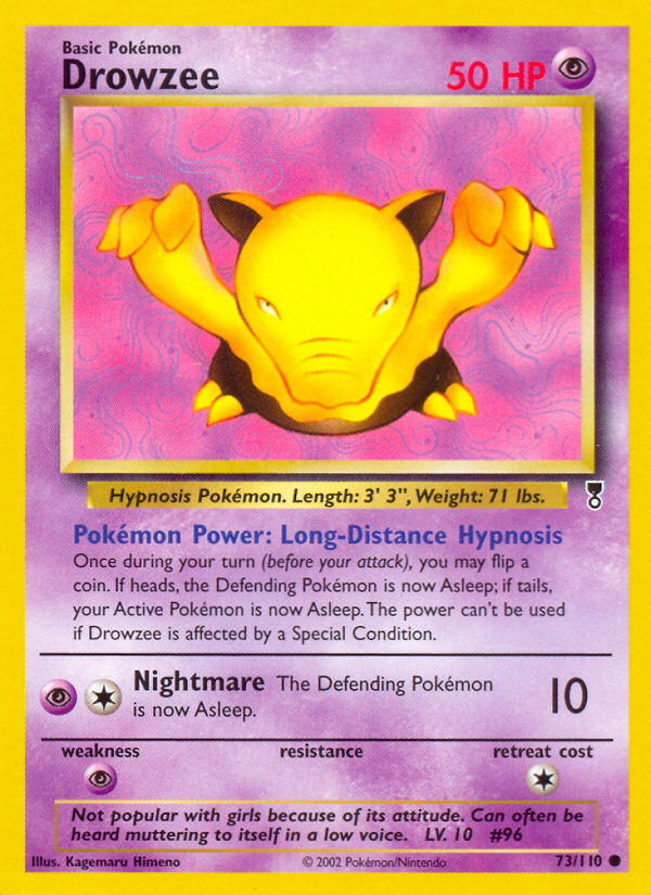 Drowzee Legendary Collection Pokemon Card.