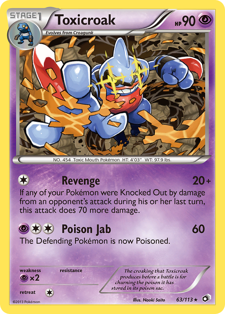 Toxicroak Pokemon Card.