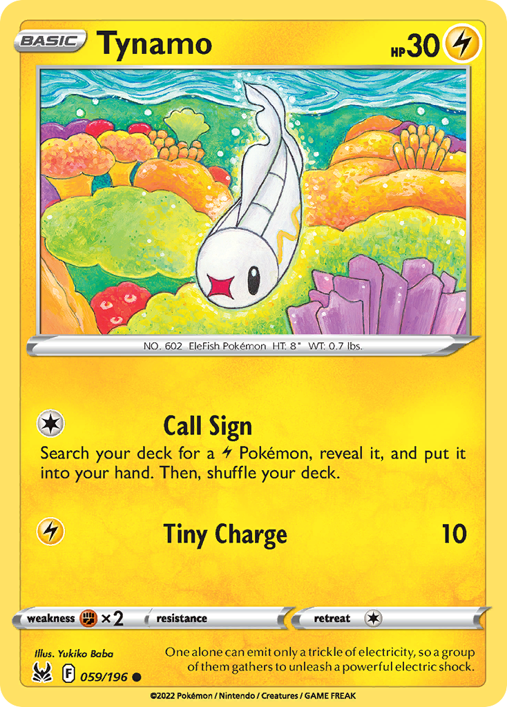 Tynamo Lost Origin Pokemon Card