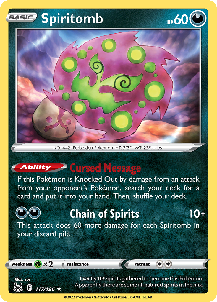Spiritomb Lost Origin Pokemon Card
