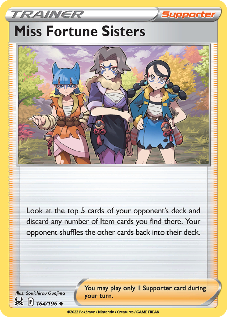 Miss Fortune Sisters Lost Origin Pokemon Card