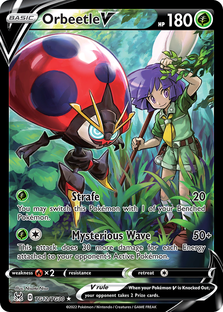 Orbeetle V Lost Origin Pokemon Card