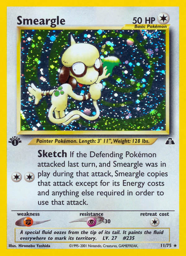 Smeargle Neo Discovery Pokemon Card