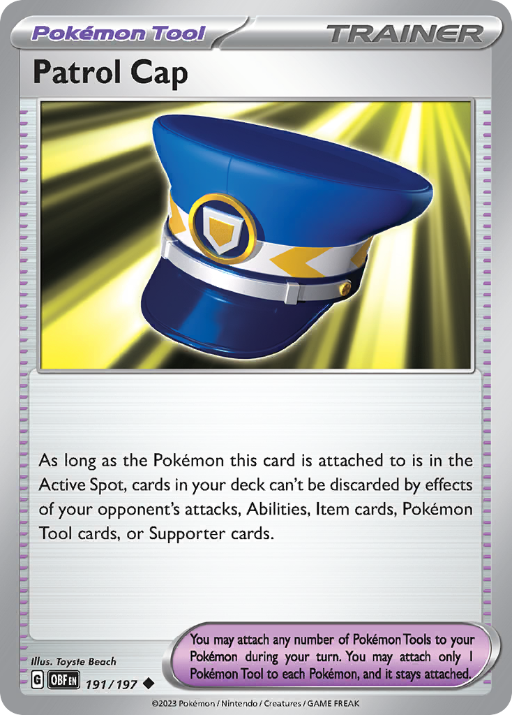 Patrol Cap Obsidian Flames Pokemon Card