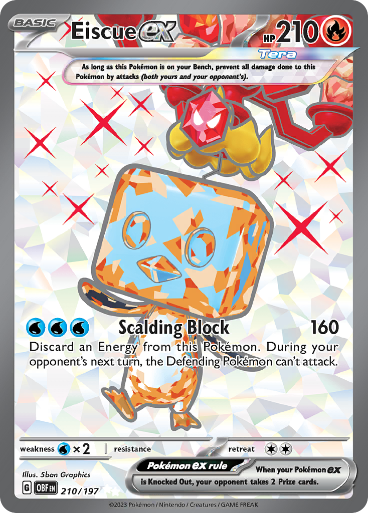 Eiscue ex Obsidian Flames Pokemon Card