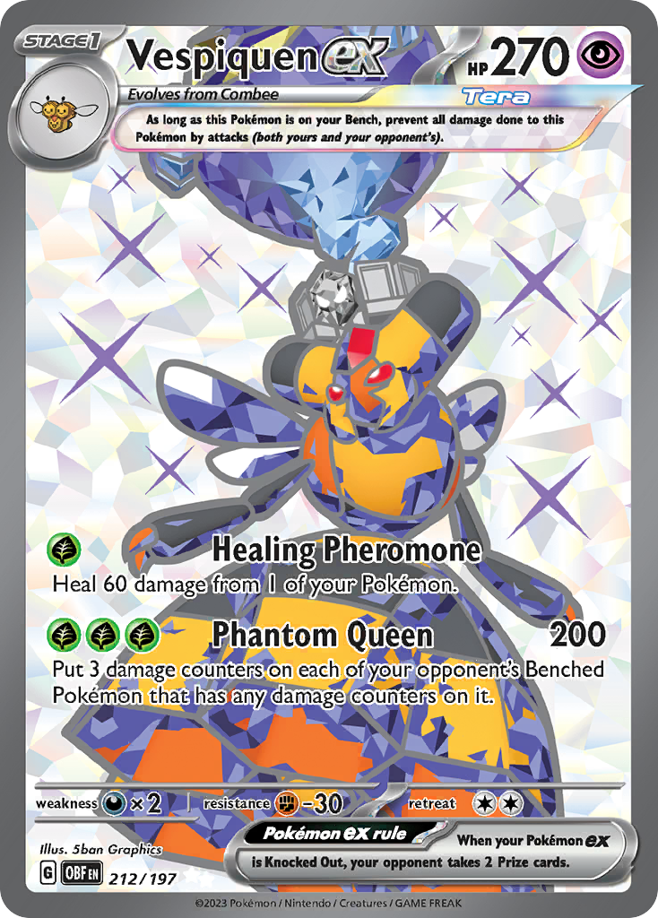Vespiquen ex Obsidian Flames Pokemon Card