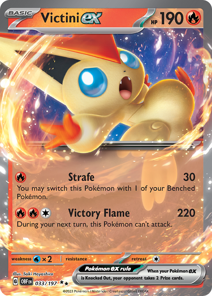 Victini EX Obsidian Flames Pokemon Card