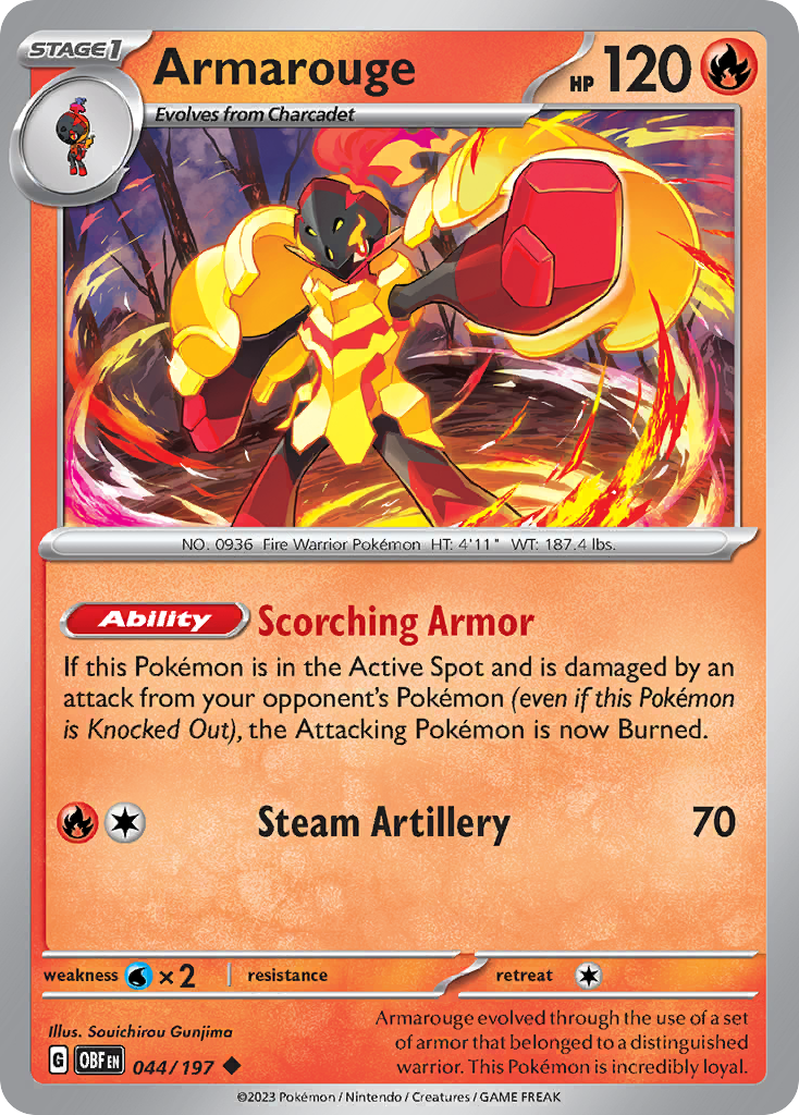 Armarouge Obsidian Flames Pokemon Card