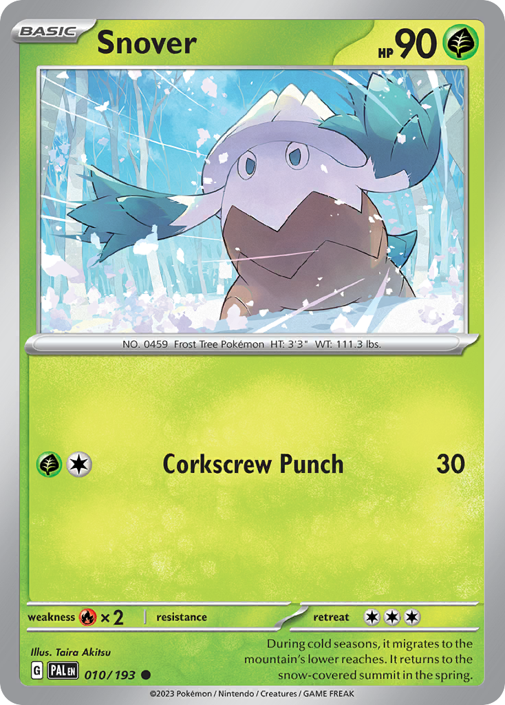 Snover Paldea Evolved Pokemon Card