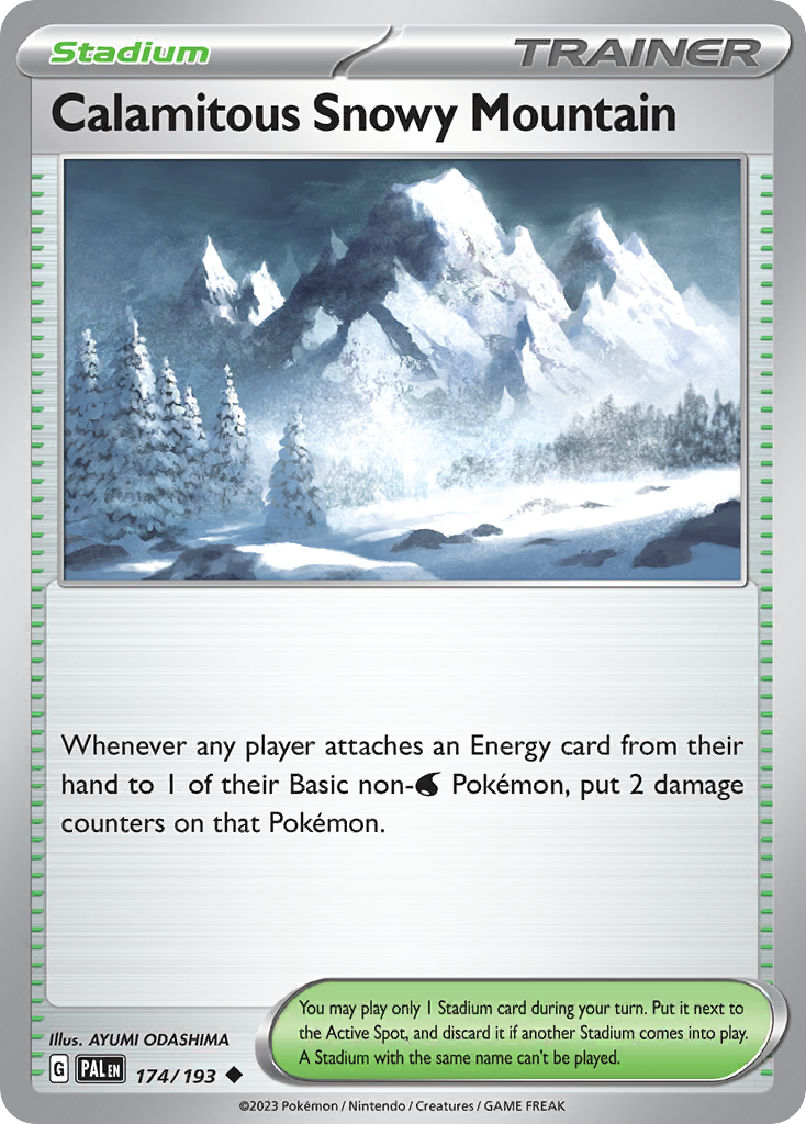 Calamitous Snowy Mountain Paldea Evolved Pokemon Card
