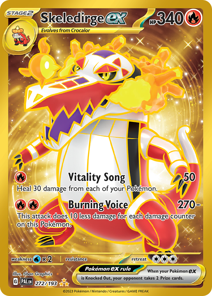 Skeledirge Ex Paldea Evolved Pokemon Card Pikawiz