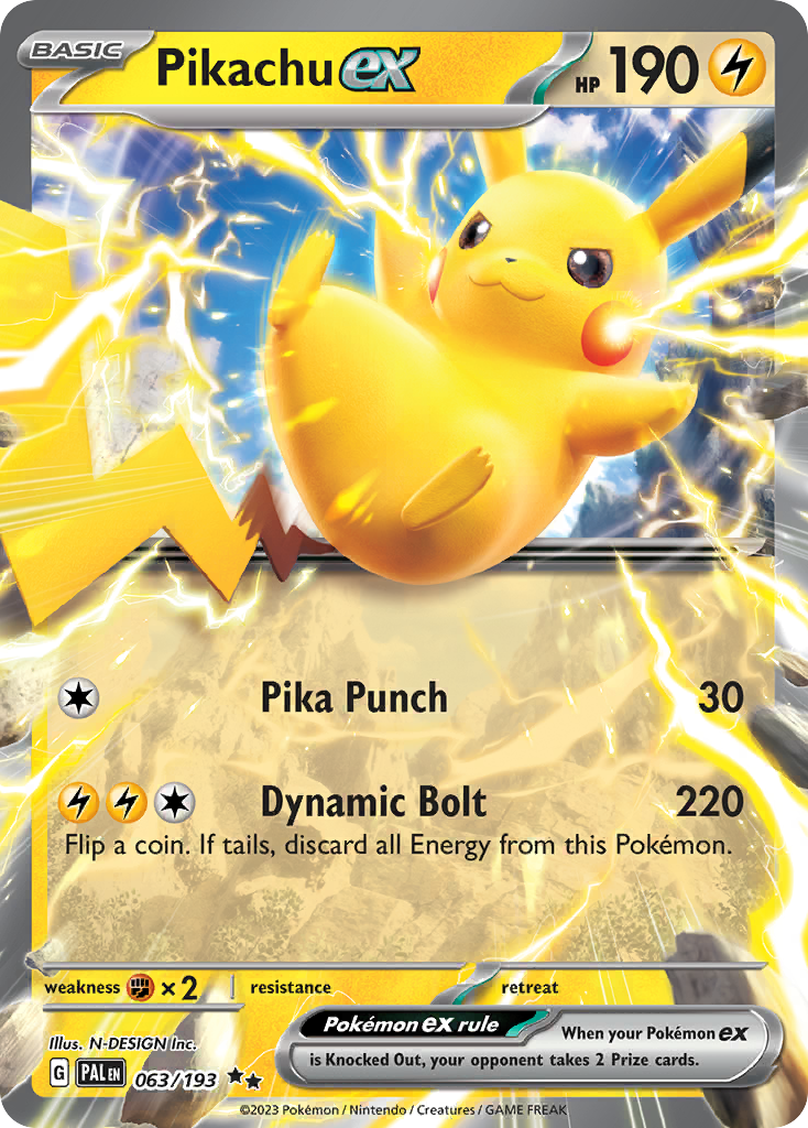 Pikachu ex Paldea Evolved Pokemon Card