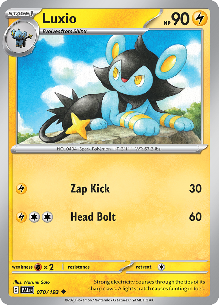 Luxio Paldea Evolved Pokemon Card