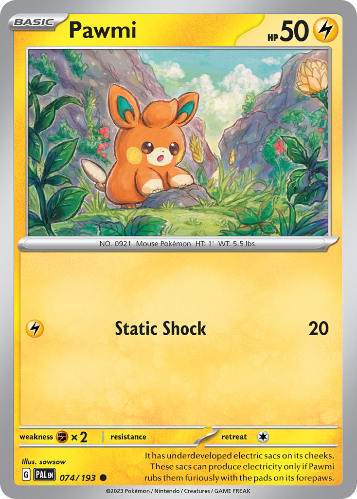 Pawmi Paldea Evolved Pokemon Card