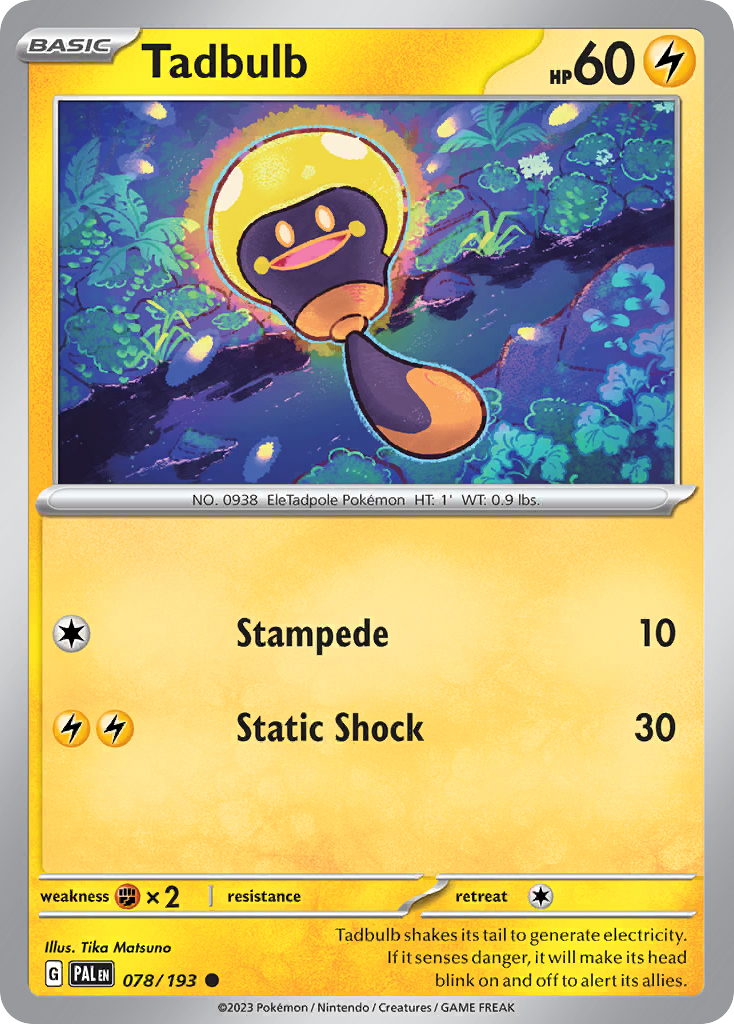 Tadbulb Paldea Evolved Pokemon Card