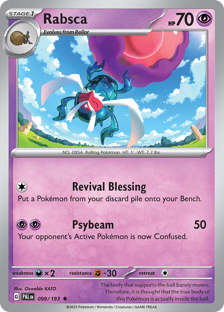 Rabsca Paldea Evolved Pokemon Card