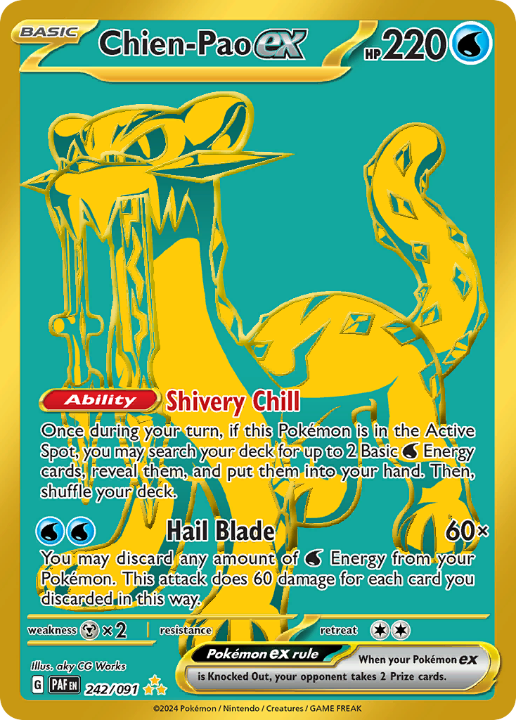 Chien-Pao ex Paldean Fates Pokemon Card