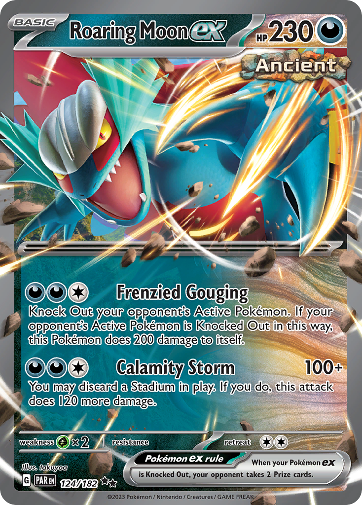 Roaring Moon EX Paradox Rift Pokemon Card Pikawiz