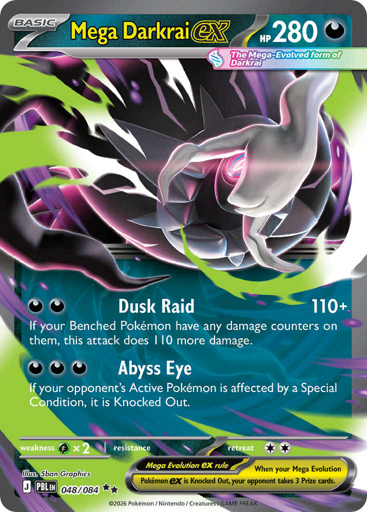 Mega Darkrai EX Pitch Black Pokemon Card | Pikawiz
