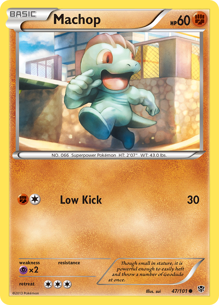 Machop Pokemon Card.