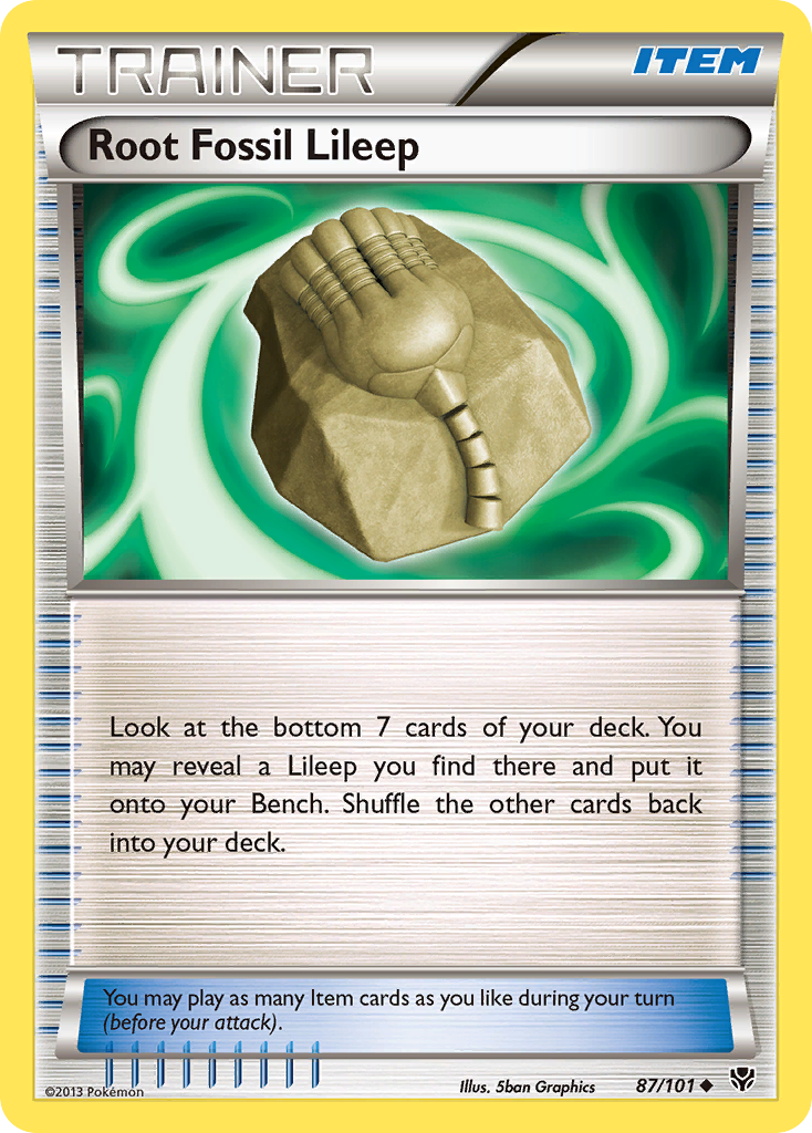 Root Fossil Lileep Pokemon Card