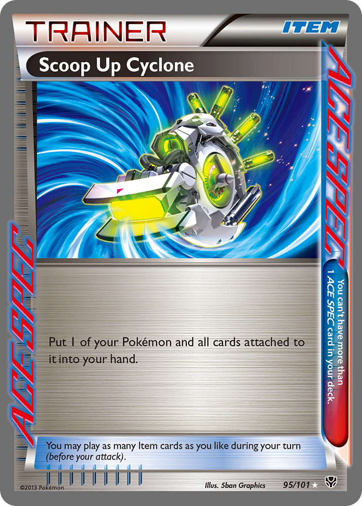 Scoop Up Cyclone Plasma Blast Pokemon Card.