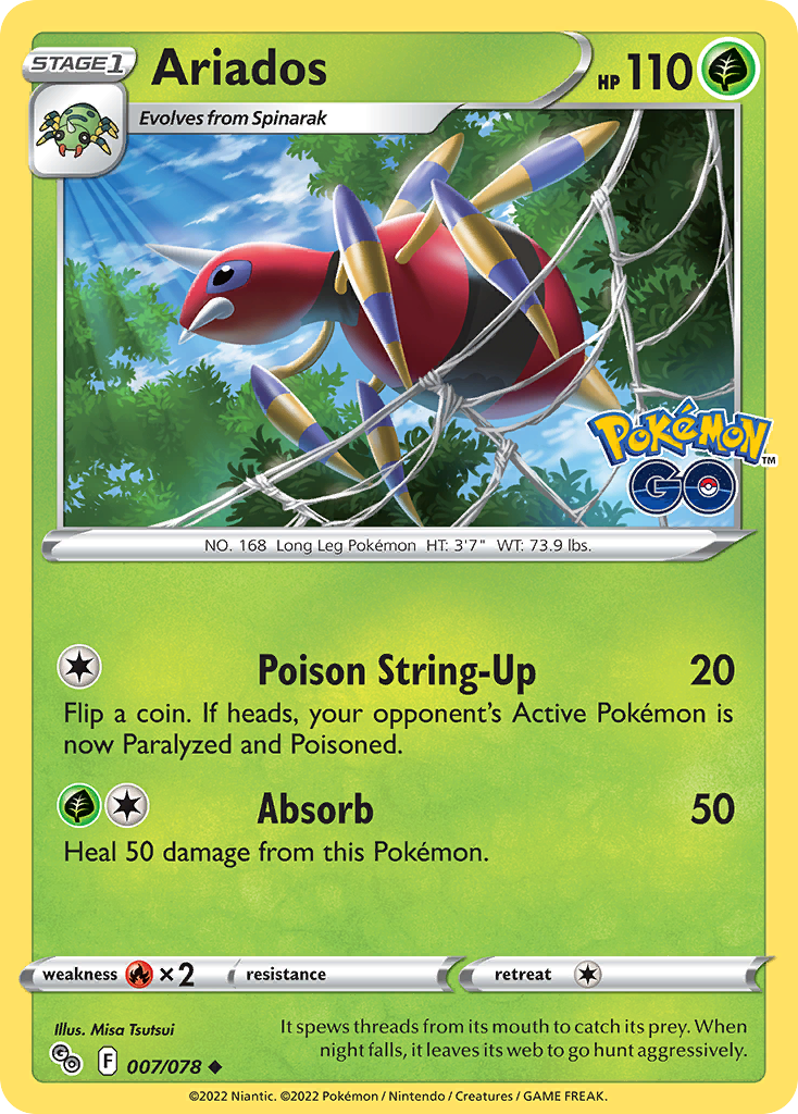 Ariados Pokemon Go Pokemon Card