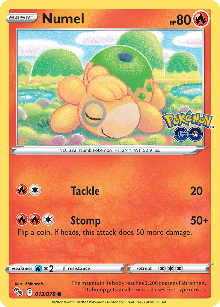 Numel Pokemon Go Pokemon Card
