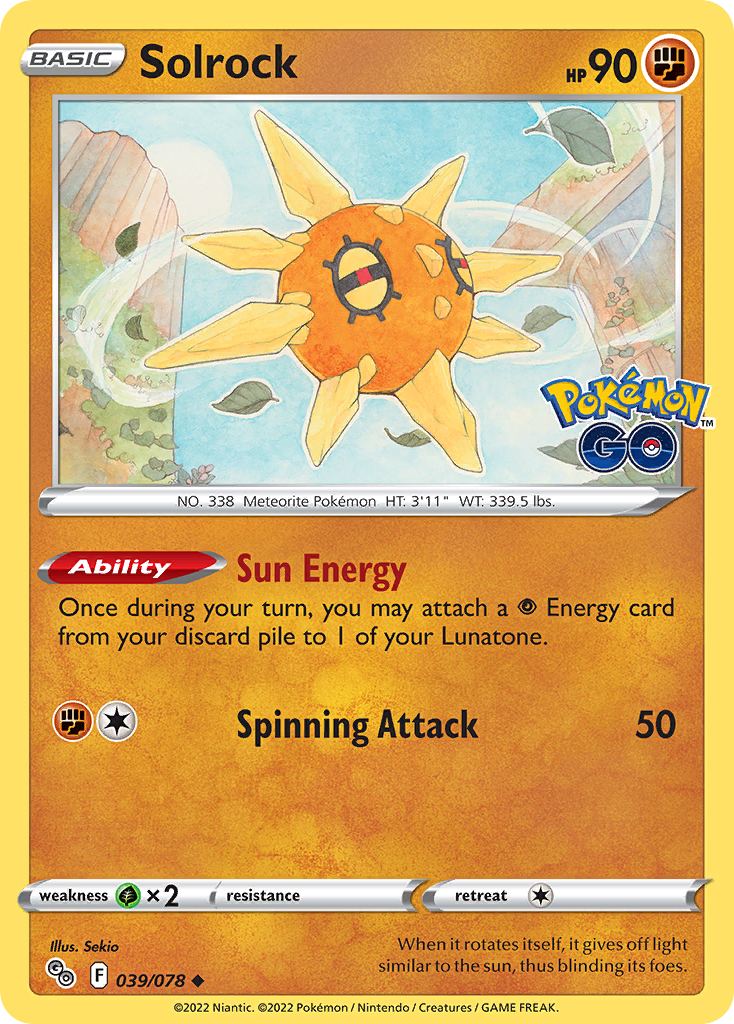 Solrock Pokemon Go Pokemon Card