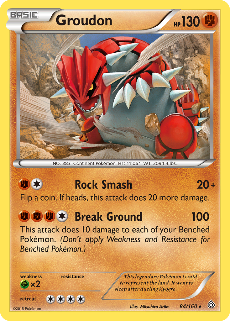 Groudon Pokemon Card.