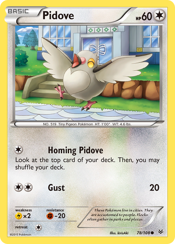 Pidove Roaring Skies Pokemon Card.