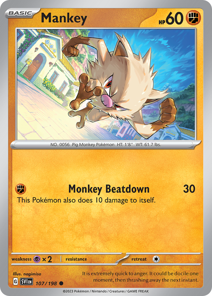 Mankey Pokemon Card