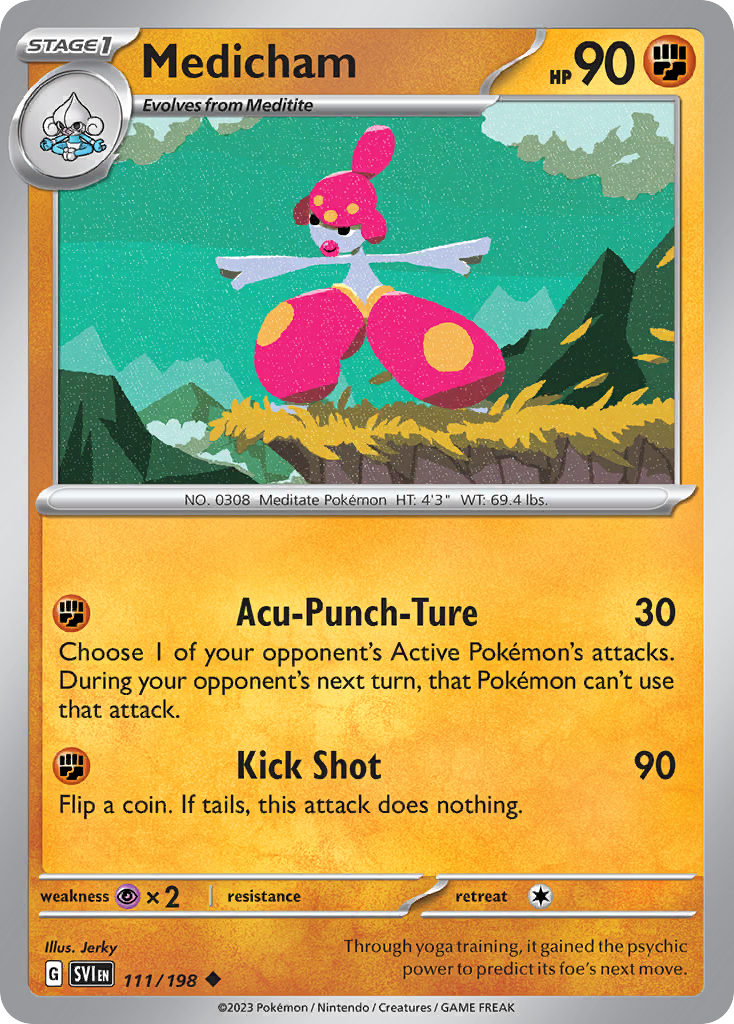 Medicham Scarlet & Violet Pokemon Card