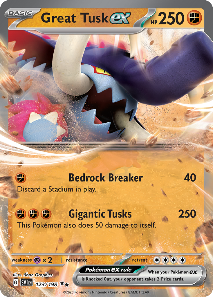 Great Tusk ex Scarlet & Violet Pokemon Card