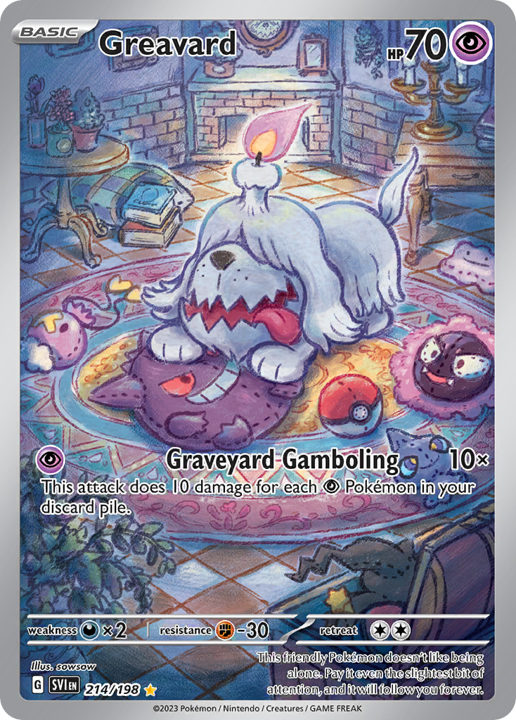 Greavard Scarlet & Violet Pokemon Card