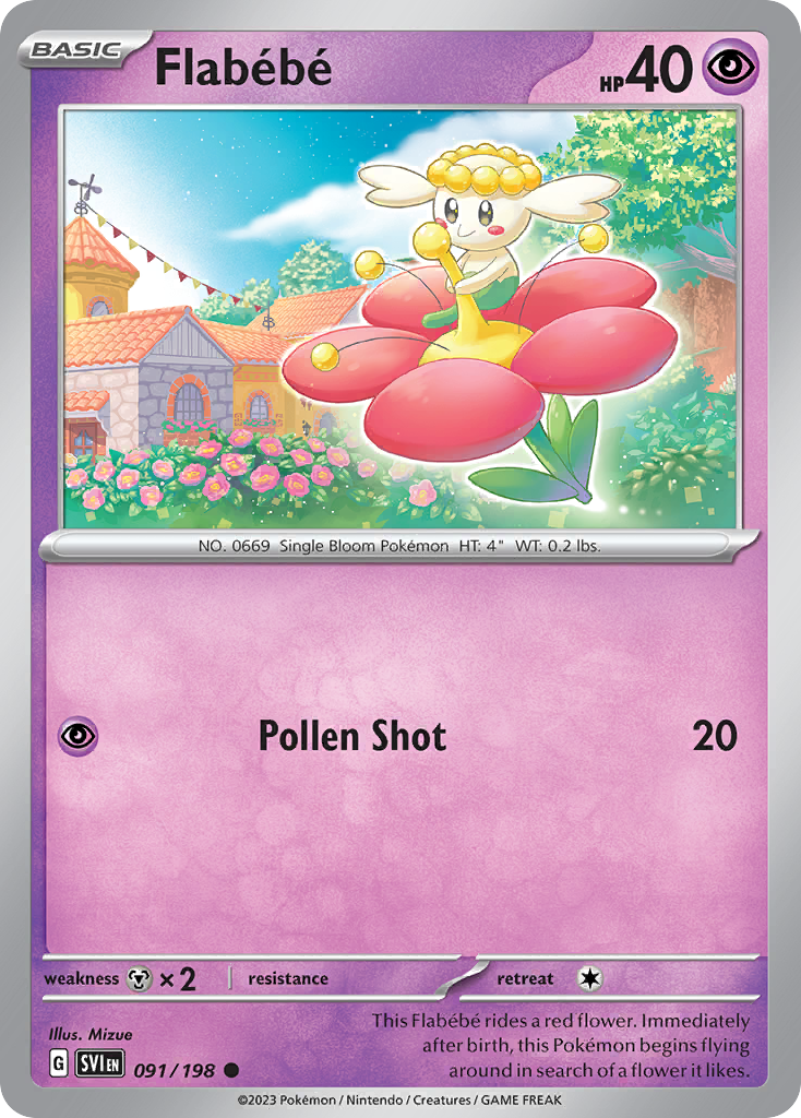 Flabebe Scarlet & Violet Pokemon Card