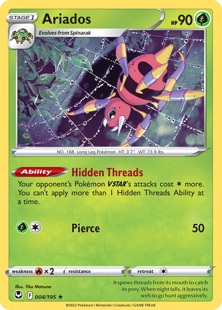 Ariados Silver Tempest Pokemon Card