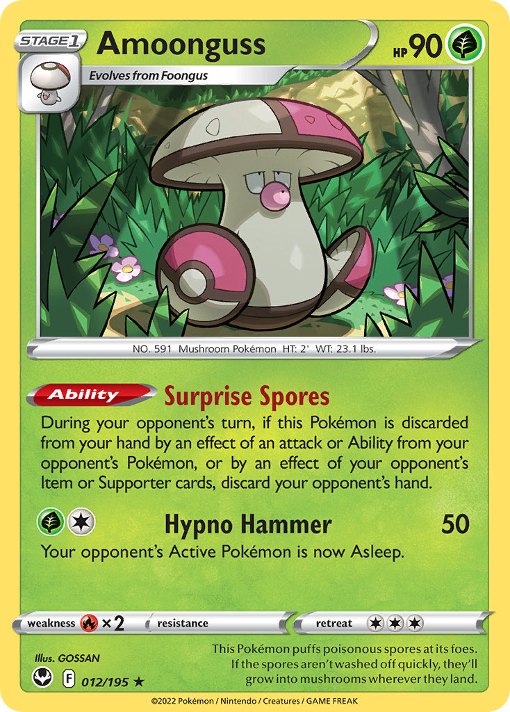 Amoonguss Silver Tempest Pokemon Card